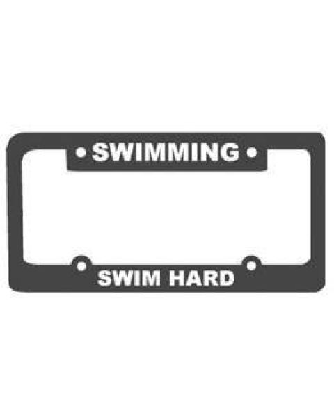 Swim Hard License Plate Frame