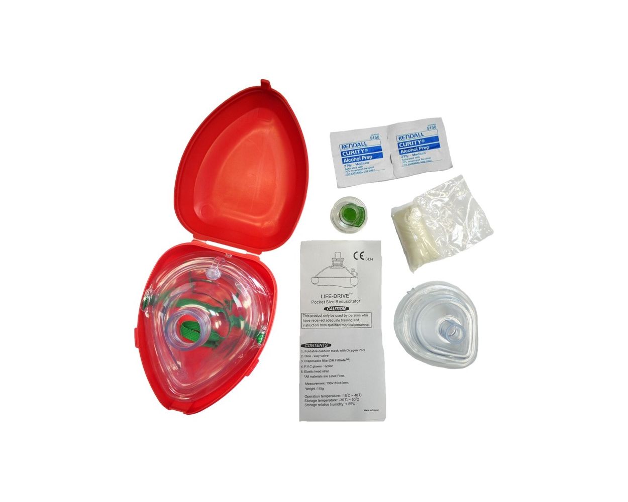 Adult/Infant Pocket Mask Kit Kiefer Aquatics