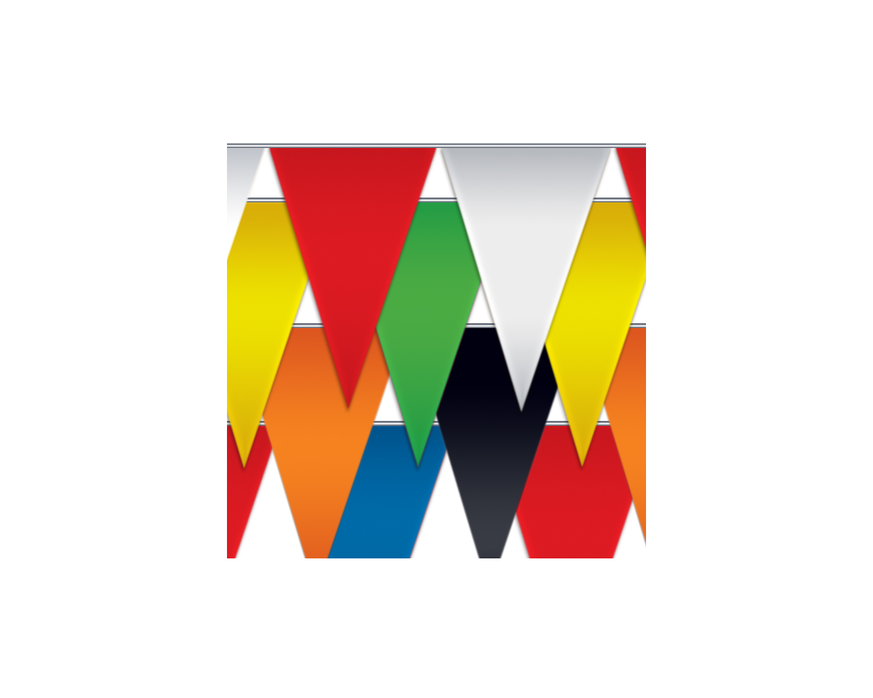 Plastic shop triangle flags