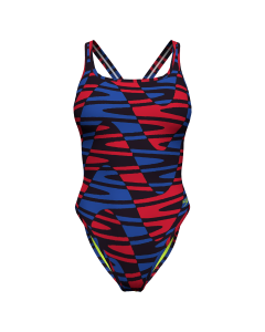 Speedo Women's Color Block Relay Back One Piece Swimsuit