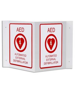 AED V-Shaped Wall Sign