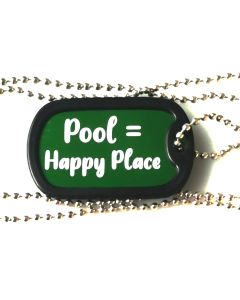 Pool Happy Place Dog Tag