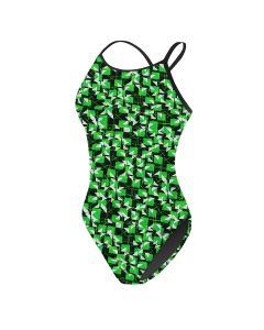RISE Sandies Female Blueprint Poly Swimsuit-Green-20