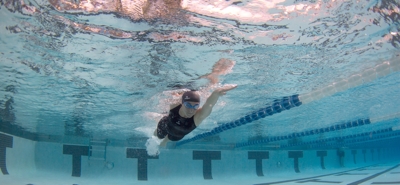 Swimming Freestyle Underwater Photograph