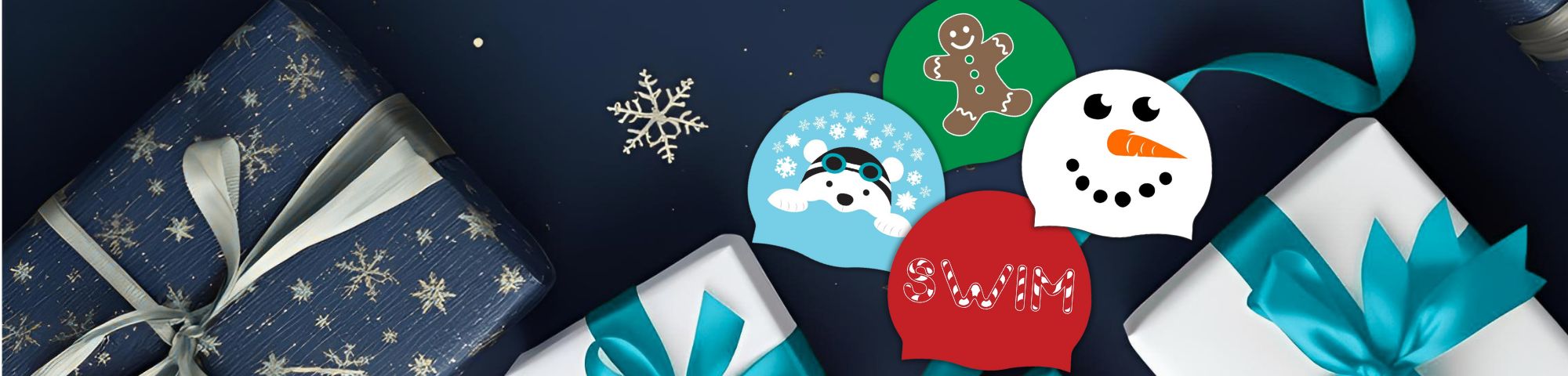 Holiday Swim Caps